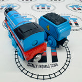 Gordon motorisé à piles avec son wagon, peinture écaillée #1 (Mattel) en bois - Occasion