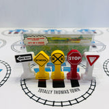 Set of 5 Signs (Learning Curve 1994) Wooden - Used in Box