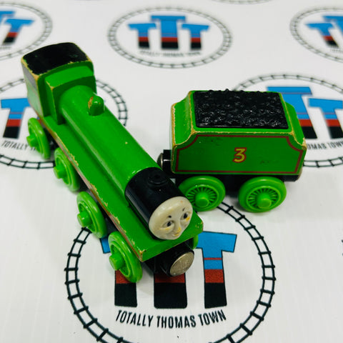 Henry & Tender (Learning Curve 1999) Discoloured Face Poor Condition Wooden Rare - Used