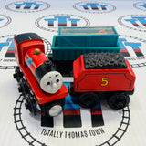 James' Fishy Delivery Set Missing Sign/Cargo Bin (Track No Road) Thomas Brand Wooden - Used