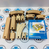 BIGJIGS Value Complete Expansion Track Pack with Crossing with Ramps 61 Pieces - New no/in Box