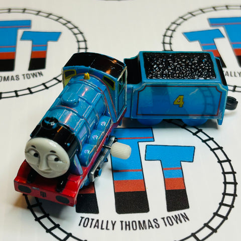 Rainbow Metallic Gordon & Tender Capsule Plarail Wind Up Fair Condition - Used