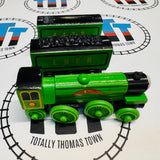 Flying Scotsman with 2 Tenders Rare #9 (2001 Learning Curve) Good Condition Wooden - Used