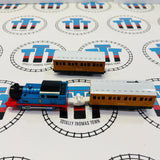 Steam Along Thomas Set with Steam Thomas (working with steam) Used in Box - TOMY