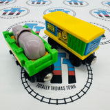 Sodor Zoo Cars with Roaring Lion Teal (Learning Curve) Good Condition Wooden - Used