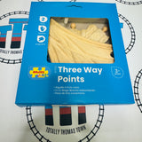3 Way Points Track 2 Pieces BIGJIGS Rail Wooden - New in Box