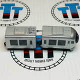 Seibu Railway 001 Series with Passenger Car Wind Up Capsule Plarail - Used