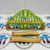 Green Suspension Bridge with Ascending Track Generic Brand Wooden - Used