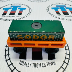 Cargo Car Orange with Green Cargo Rare Wooden - Used