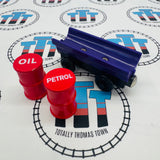 Purple Barrel Car with Oil and Petrol Barrels Good Condition Wooden - Used