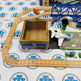 Jeremy and the Airfield Set with Thomas and Terence (writing on bottom) Wooden - Used in Damaged Box