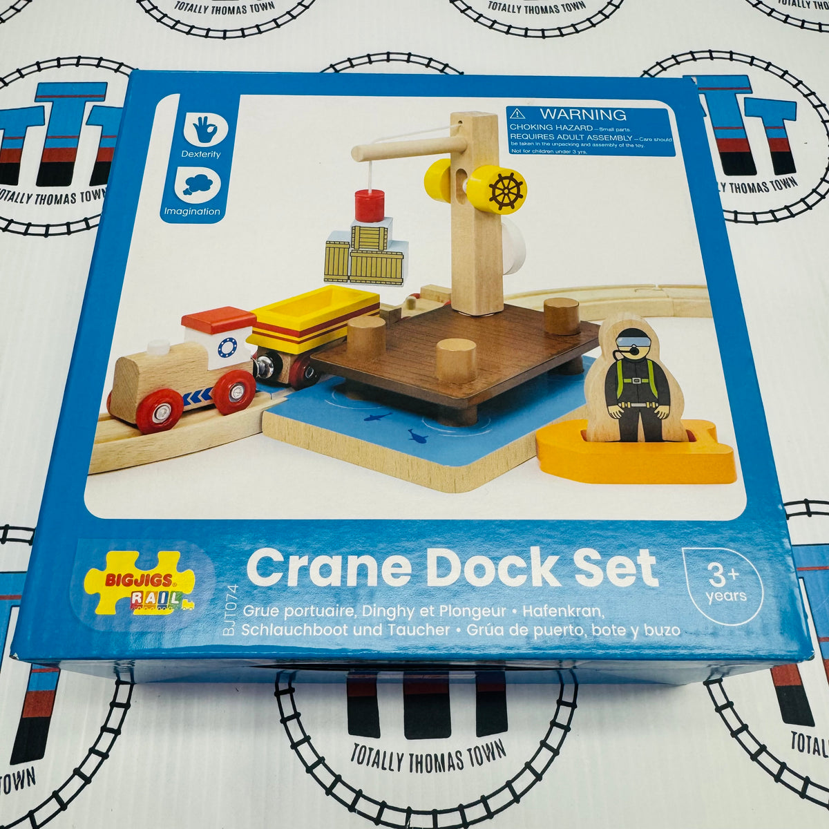 Crane Dock, Dingy & Diver BIGJIGS Rail Wooden - NEW in Box – Totally ...