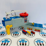 Harold’s Heliport Remote Control Portable Playset Lights and Sounds with 3 Cargo Pieces and Cargo Car (Glitchy SEE NOTES) Used - Take Along