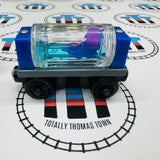 Aquarium de voiture rond avec calmar (Courbe d'apprentissage) Eau bleue Bon état Bois - Occasion