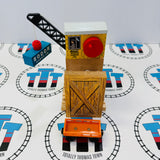 Sodor Cargo Crane with Orange Cargo Car #3 Very Good Condition Wooden - Used