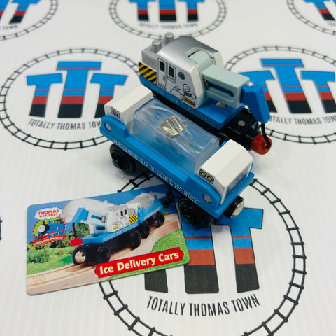 Ice Crane Cars (Learning Curve) Good Condition with Ice and Character Card Wooden - Used