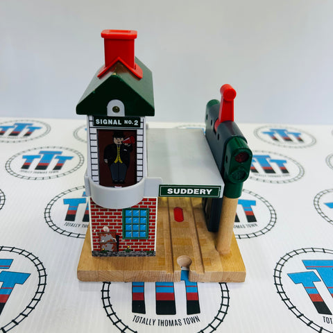 Suddery Signal Station #3 Engine Recognition Corroded Terminal (Working Electronics)/Manually Flip Sir Topham HattWooden - Usedn
