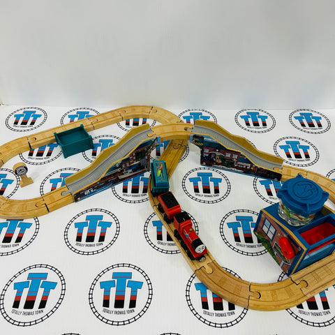 James' Fishy Delivery Set (No Road/Damaged Bridge) See Notes Thomas Brand Wooden - Used