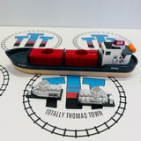 BRIO Cargo Harbour Set with Motorized Train Complete 33061 Wooden - Used