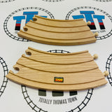 33398 Long Double Curved Track #2 Small Marks/Chips Used - BRIO