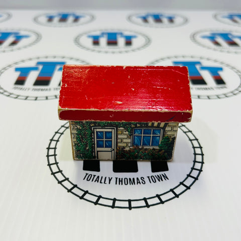 Red Roof House Rare Fair Condition Wooden - Used