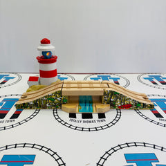 Lighthouse & Drawbridge with Lights and Sound #5 (Bridge Sound Doesn’t Always Activate) Wooden - Used