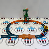 Cranky the Crane Cargo Drop Set #1 with Thomas (Painted Buffers), (Missing Buffer/Different Cargo) Used - All Engines Go Trackmaster Revolution