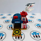 Harold's Heliport with Helipad Lights and Sound Noisy #2 Fair Condition Wooden - Used