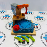 Brendam Fishing Dock #3 with 3 Fish (Damaged) No Cargo Car Wooden - Used