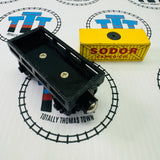 Cargo Car Black with Yellow and Red Cargo Fair Condition Wooden - Used