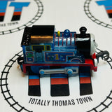 Clear Glitter Santa Thomas Missing Hat/Stickers Wind Up Capsule Plarail - Used