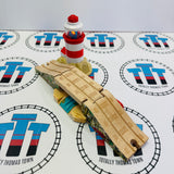Lighthouse & Drawbridge with Lights and Sound #5 (Bridge Sound Doesn’t Always Activate) Wooden - Used