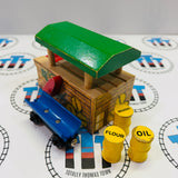 Arlesdale Barrel Loader #1 with 3 Barrels Chipping Paint (Flour, Oil & Molasses) Fair Condition Wooden - Used