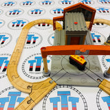 Percy at the Dieselworks Set #2 (LIGHT ONLY NO SOUND/Missing Cargo Bin) Fair Condition Wooden Rare - Used