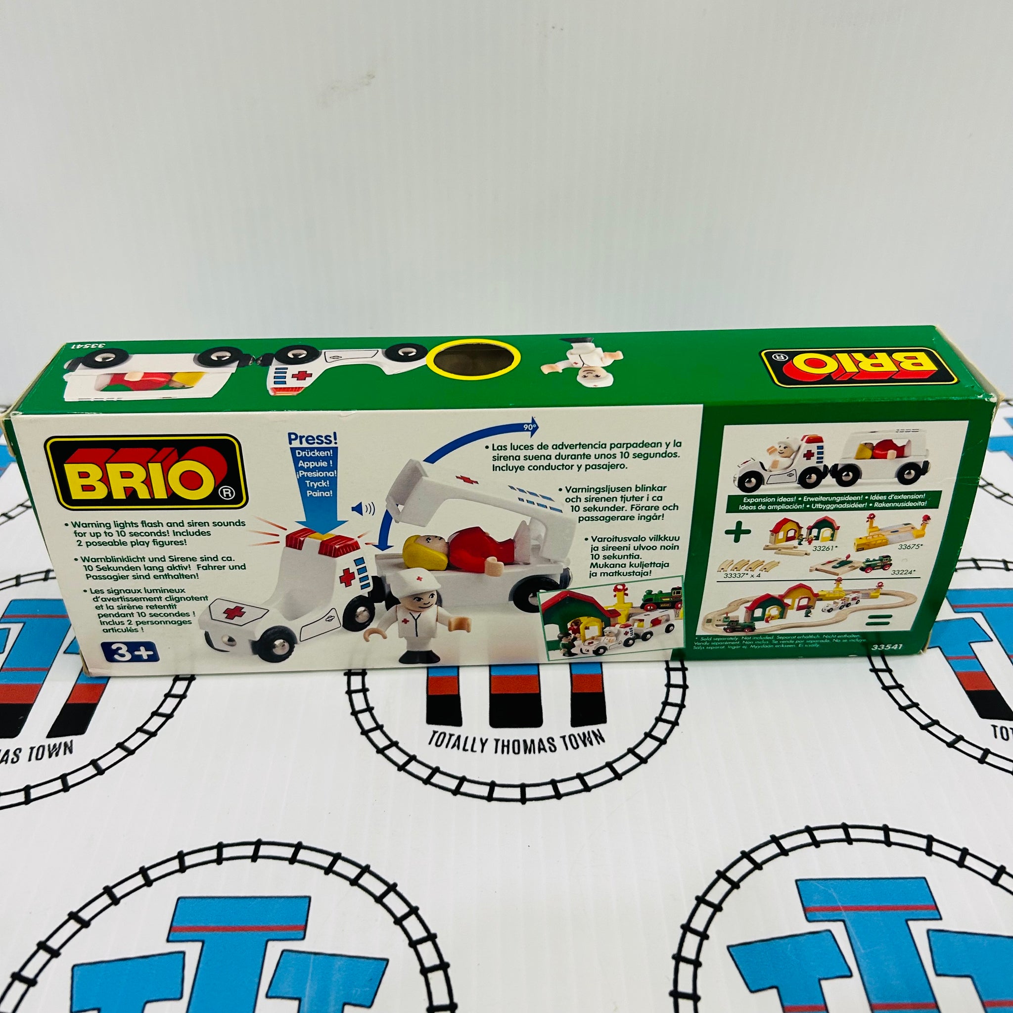 BRIO 33551 Light & Sound Ambulance Wooden - New – Totally Thomas Town