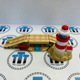 Lighthouse & Drawbridge with Lights and Sound #2 Marked Wooden - Used