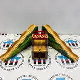 3 Layer Mountain Tunnel Clickity Clack #2 Different Supports/Different Knob/Ripped Sticker Wooden - Used