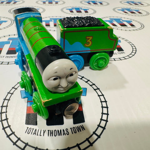Henry with Tender 60 Year Edition #1 (Learning Curve) Fair Condition Chipping Paint Wooden - Used