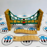 Collapsing Suspension Bridge #4 Chipped Plastic Base/Glued End Tracks Wooden - Used