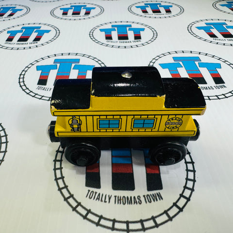 Caboose Yellow (Learning Curve 2003) Good Condition Wooden - Used