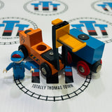 BRIO 33321 Fork Lift and Wagon and Figure Rusted Magnet Set - Used