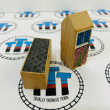 Black Roof House & Signal Box Missing Stickers (Older Sticker Version) Wooden - Used