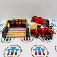 BRIO 33513 Ensemble de métro ferroviaire #1 (1 figurine manquante) En bois - Occasion
