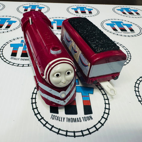 Caitlin's Passenger Express Ripped Sticker Missing Car (2012) Fair Condition Noisy Used - Trackmaster