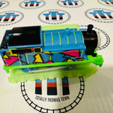 Hyper Thomas with 2 Track Pieces (2017 Mattel) Good Condition Used - Trackmaster Revolution
