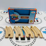 3.5" Curved Track #1 Vintage Clickity Clack 4 Pieces Wooden - Used in Box