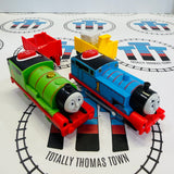 Talking Thomas & Percy Train Set #3 No Stickers or Bulstrode/Missing Cargo, Cargo Drop, Sign) Used - Trackmaster Revolution