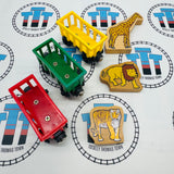 Circus Trains (Learning Curve 1996) with Giraffe, Lion and Tiger Wooden - Used