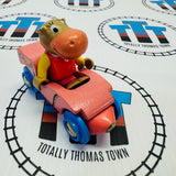 BRIO Richard Scarry Busytown Hilda Hippo Missing Ears (Brittle/Damaged) and Skate Car Wooden - Used