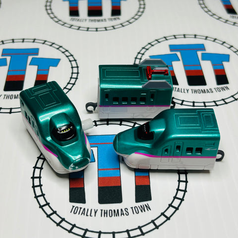 Hayabusa E5 Series Front Car, Coach and Back Car (3 Pieces) Capsule Plarail Wind Up - Used